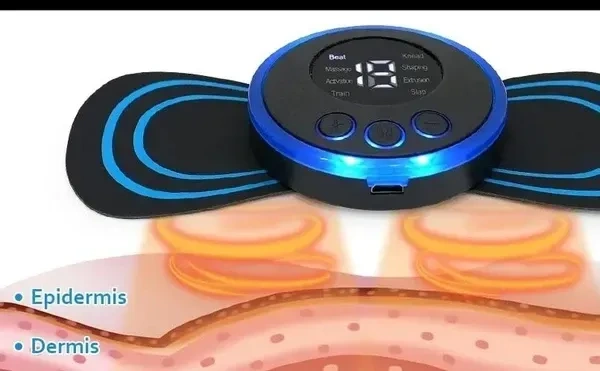 PROXISM Body Massager Machine for Pain Relief Wireless Vibrating Massager 8 Mode & 19 Strength Level EMS Massager Mini Massager Butterfly Massager for Shoulder, Legs, Neck, Back MassagerS