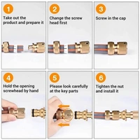 Rewup Pressure Water Spray Gun Nozzle Car Bike Washing Nozzle Water Pressure Booster Brass Nozzle Suitable For 1/2 Nozzles Hose Pipe Clean Shave Car/- (Golden)