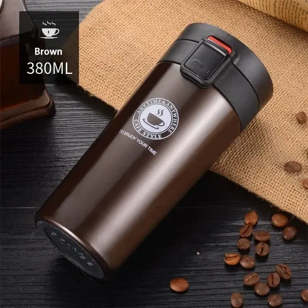 AADCART Travel Mug, Insulated Coffee Cup with Leakproof Lid, Vacuum Insulation Stainless Steel Reusable for Hot Cold Coffee, Water and Tea, Non-Slip Protective Cover, 500 ML - (Multi Color)