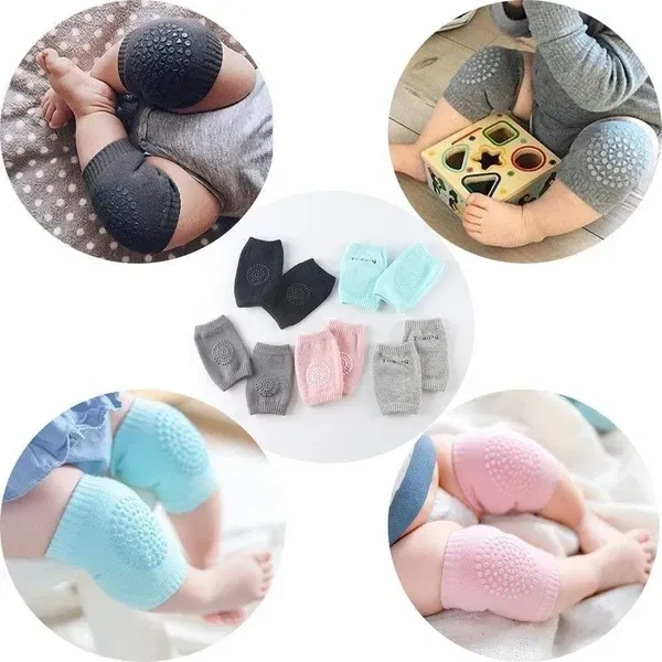 SellBotic 2 Pair Baby Knee And Elbow Pad Baby Crawling Elbow Pad Baby Leg Warmer Baby Kneecap (Multi Color) Pack Of 1