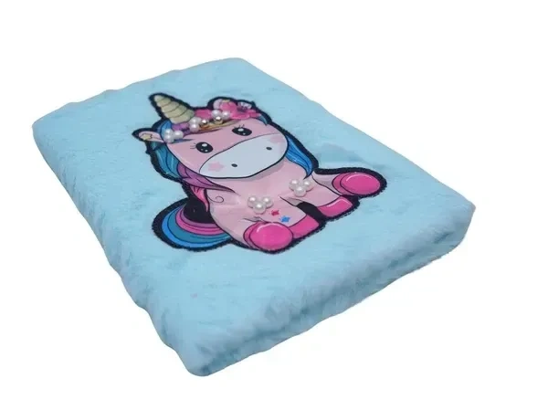 Subhash Pushtak Diary Unicorn Design A5 Ruled For Kids-Light Blue