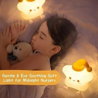 HashWOW® Star Lamp, Star Gifts, Star Touch Silicone Lamp, Birthday Gift for Girls and Boys, Baby Room Decor, Kids Night Light, Silicone lamp, Rechargeable