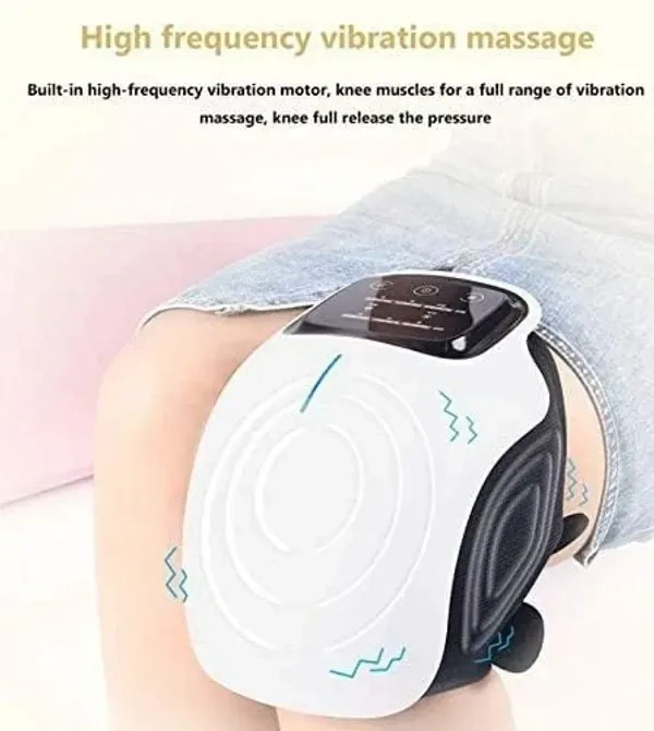 Cordless Knee Massager for Joint Pain, Shoulder, Elbow | 3 Adjustable Heat and Vibration,Red Light Therapy, LED Touch Screen, Cramps, Relieves, Physiotherapy Arthritis for Women and Men