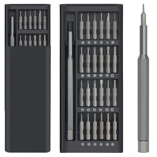24 in 1 Mini Screwdriver Set with Case, Small Screwdriver Set of Flathead Screwdrivers Magnetic Micro Screwdriver Kit, Screwdriver Set for Electronics、Jewelers, PC, Glasses, Watch. Phone