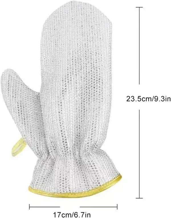 R.O.H.C steel Wired Dishwashing Gloves - Gloves for Washing Utensils, Hand Gloves for Dish Washing, Durable Gloves for Cleaning, Multi-Purpose Cleaning Gloves for Bathroom Tiles one pair