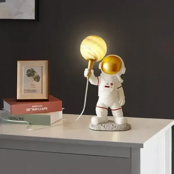The Crafted Gesture Space Explorer Astronaut LED Wall Lamp Wall Sconce for Living Room, Kids' Room, Bedroom, and Bedside Décor|Right-Side