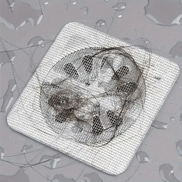 ZHUQUA Pack of 20 Disposable Shower Drain Hair Catcher, Drain Hair Catcher Waterproof Mesh Stickers for Bathroom Accessories, Apartment Essentials for Kitchen,Sink(20)