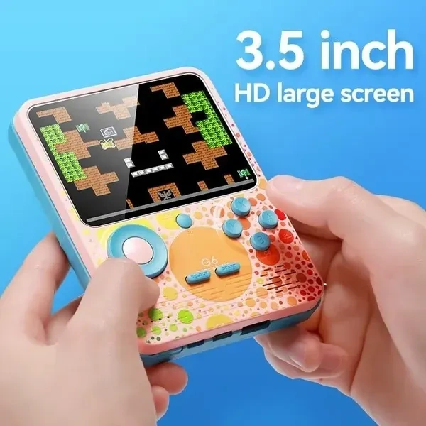 Like Star® G5 500 in 1 Retro Game Box, Best Birthday/Return Gift for Kids, 500 Games Like Contra, Tank, Bomber Man, etc., Handheld Classic Game PAD Can Play On TV, Only for 1 Player. (Green Blue)
