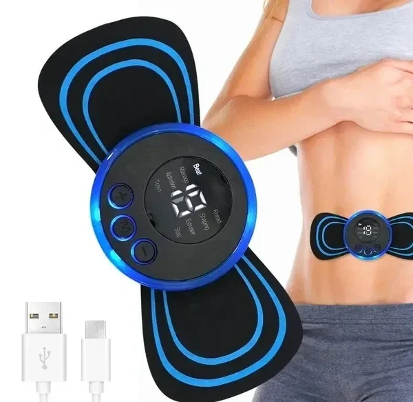 PROXISM Body Massager Machine for Pain Relief Wireless Vibrating Massager 8 Mode & 19 Strength Level EMS Massager Mini Massager Butterfly Massager for Shoulder, Legs, Neck, Back MassagerS