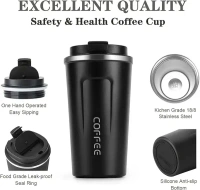 TNGLOVE Vacuum Insulated Temperature Display Coffee Mug 510 ML | Stainless Steel Coffee Mug | Insulated Travel Mug | Double-Walled Insulation Hot and cold Smart Coffee Tumbler Travelling Mug