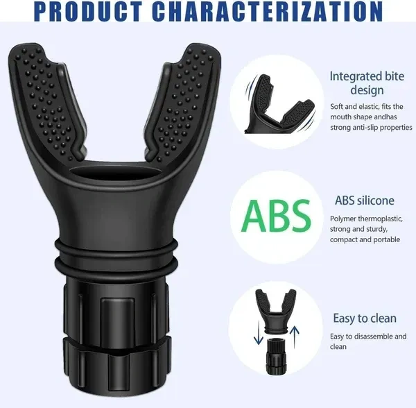 JICOOT Portable breathing exercise device for lungs, Breathing trainer with Resistance Adjustable, Lung Trainer with excellent quality silicone,Easy to Clean and Use, Improve Breathing Capacity and Endurance