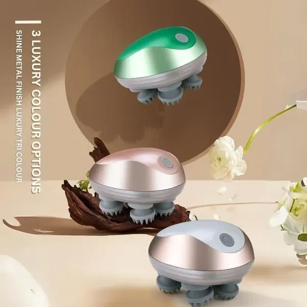 Caresmith Revive Scalp Massager | 96 Silicon Kneading Points with Detachable Heads | Scalp, Body & Head Massager for Hair Growth (Green)