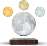 Citaaz Levitating Moon Lamp, 5.5 Inch Magnetic Levitation Moon Light, Floating and Spinning Moon Light Spinning in Air - Night Lamp for Office, Home, Room Decor,Natural