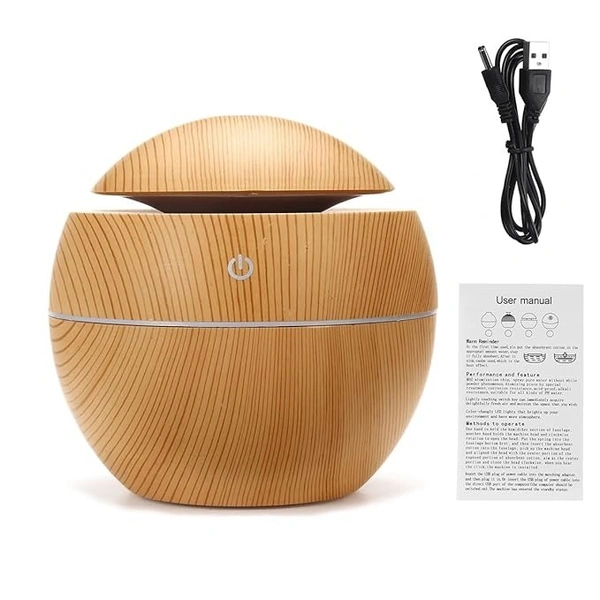 Wooden Cool Mist Humidifiers Essential Oil Diffuser Aroma Air Humidifier with Colorful Change for Car, Office, Babies, humidifiers for Home, air humidifier for Room