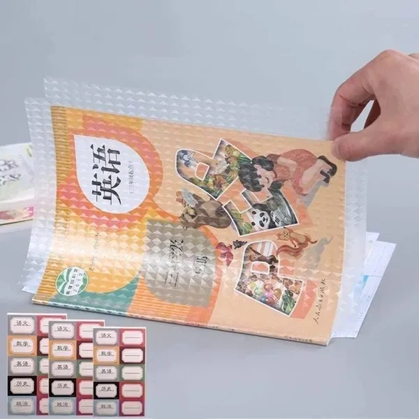 SWOPPLY 30Pcs Transparent Book Protective Films Waterproof Self-adhesive Book Covers Book Film Text Book Cover Protect Craft,Waterproof, School Cut Self-Adhesive A4 Book Cover Paper Book Covering Film