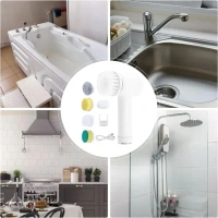 ZUPTIX Multi-Functional Electric Cleaning Brush 5 in 1 Magic Power Scrubber Household Cleaning Tools Spin Scrubber with Buffer Polisher, for Bathroom, Shower, Tub, Kitchen Floor