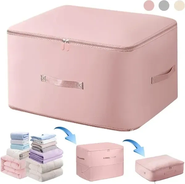 Ultra Space Saving Self Compression Organizer, Bedroom Clothes Storage Bags with Zipper, Space Saving Self Compression Organizer, Heavy Duty Moving Bags (Multi)