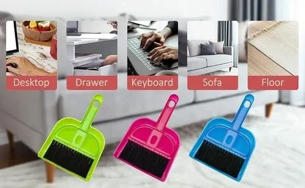 Set Mini Dustpan Brush Set Cleaning Brush Small Desk Broom Cleaning Tool for Computer Keyboard Desktop Car