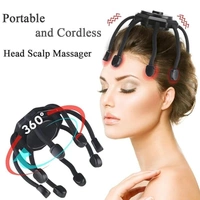 DEAL NUT Electric Head Massager Octopus Scalp Massagers,360 Degree Automatic Rechargeable Handfree Relax Massage with 3 Vibration Mode for Stress Pain Relax Headache Pain Relief Machine