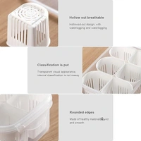 FROWWY 6-in-1 Fridge Storage Boxes | Multipurpose Freezer Storage Containers for Kitchen | Vegetable Storage, Draining Crisper, and Refrigerator Food Box