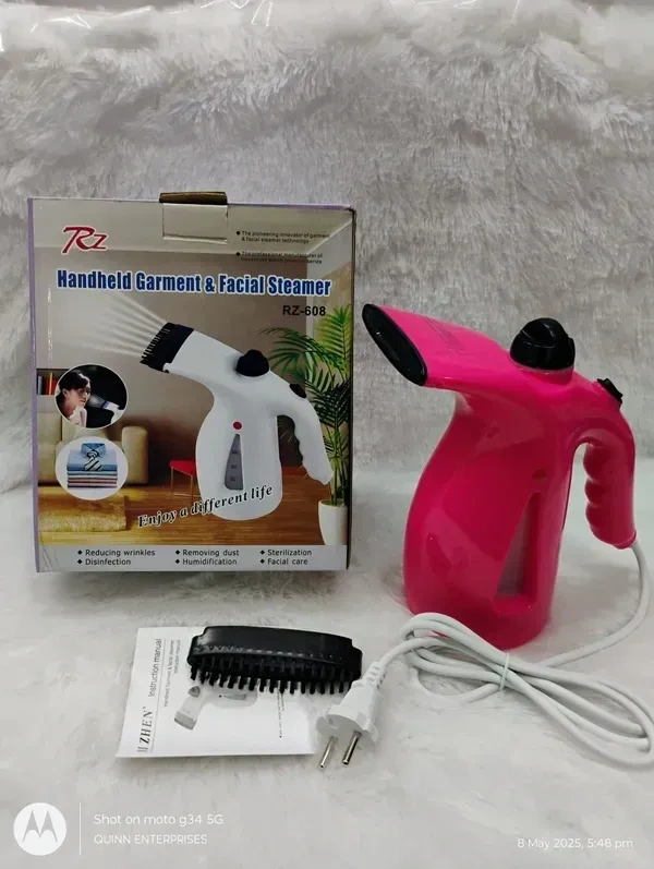 Smart 2 in 1 Portable Handheld Electric Garment and Facial Steamer | Multi-Functional Steamer for Clothes and Skincare | Compact & Travel-Friendly | (Multicolor)