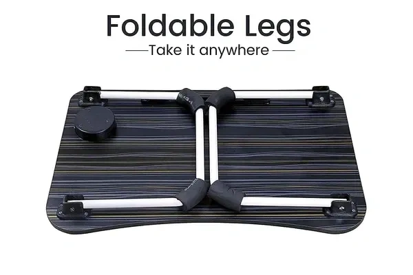 Multi-Purpose Print Laptop Table with Dock Stand, Study Table, Bed Table, Foldable and Portable Table