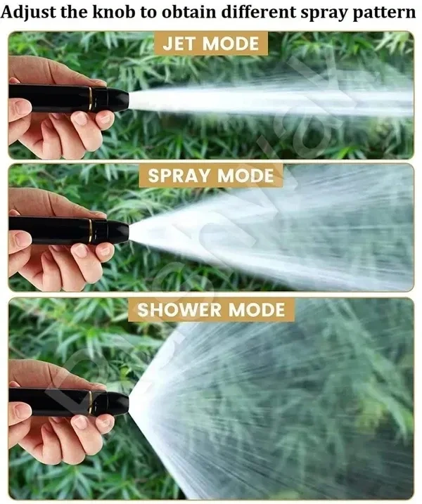 Rushwak Water Spray Gun For Car Wash Bike Washing Gun For 1/2" Hose Pipe High Pressure Water Gun Nozzle Adjustable Car Washer Gun Brass Jet Water Spray Nozzle For Garden&Window,10X2 Cm