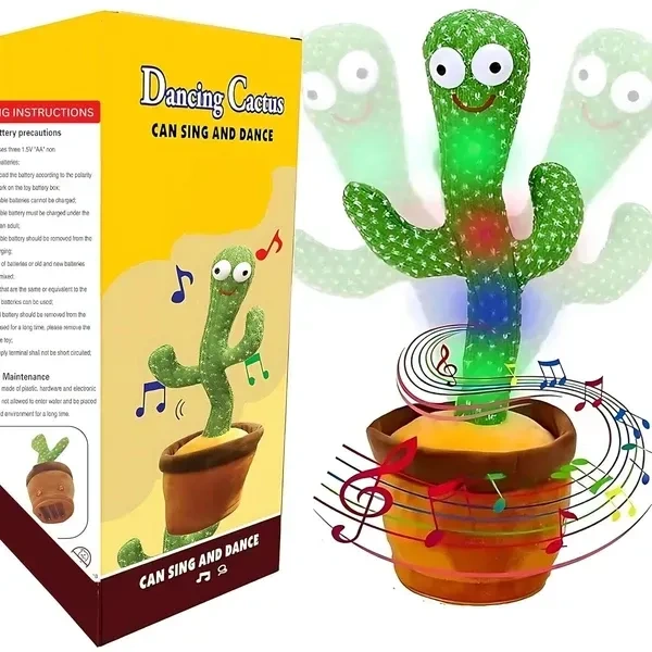 Wembley Toys Talking Cactus for Kids Dancing Cactus Toys Can Sing Wriggle & Singing Recording Repeat What You Say Funny Education Toys Playing Home Decor Items for Kids,Green