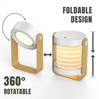 Table Lamp for Bedroom, 3 Way Dimmable Touch Lamp Night Light Table Lamp Folding USB Light Camping Lantern, Desk Lamps for Home Office Reading Light