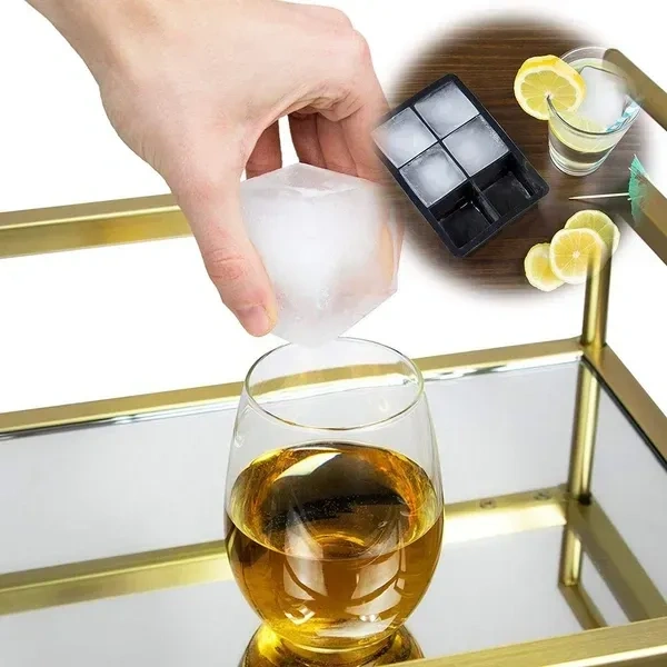 Pop Up Ice Cube Trays for Freezer with Lid | Easy Release Flexible Silicone Bottom | 21 Cavity Pop Up Ice Cube Trays | Round Ice Cubes Maker for Freezer/Cocktail
