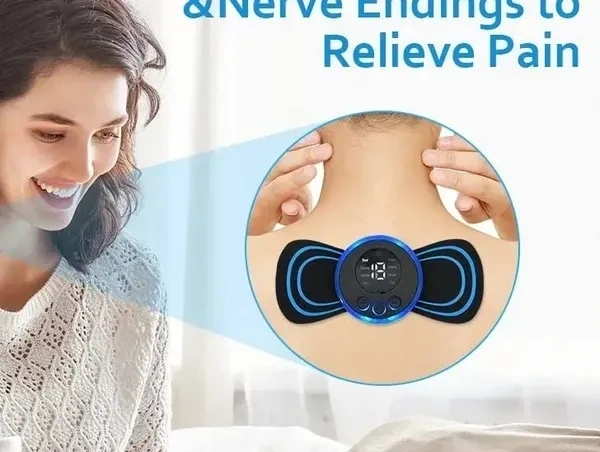 PROXISM Body Massager Machine for Pain Relief Wireless Vibrating Massager 8 Mode & 19 Strength Level EMS Massager Mini Massager Butterfly Massager for Shoulder, Legs, Neck, Back MassagerS