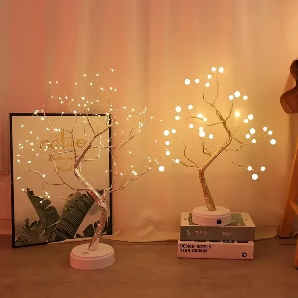 Tree Lamp for Baby Room Decor,Pearl LED Fairy Lights Spirit Tree,Bonsai Tree Light, LED Tree Lamp,Twinkling Tree Light Decoration for Room,Wedding,Bedroom,Gifts (36 LED Pearl) Plastic