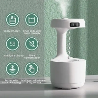 Raptas (Only 15 Year Warranty) The Floating water machine, or anti-gravity humidifier 2024 Upgrade Cool Mist Desktop with LED Clock Display, Auto Shutdown Power-Off. 800 ml
