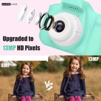 KUPSKIDZ Kids Camera Toy, Children Camera Toys for Kids Age 3-12, Christmas/Birthday Gifts for Kids, 1080P HD Video Kids Digital Camera, Gift for 3 4 5 6 7 8 9 10 11 12 Year Old Girl & Boys (Pink)