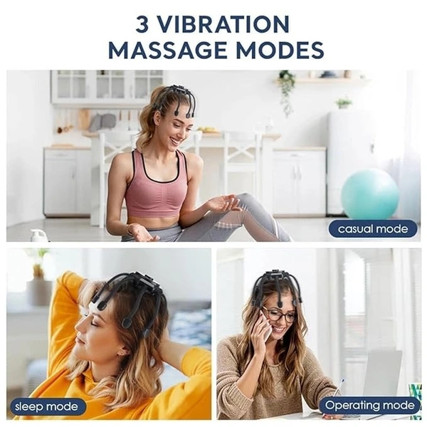 DEAL NUT Electric Head Massager Octopus Scalp Massagers,360 Degree Automatic Rechargeable Handfree Relax Massage with 3 Vibration Mode for Stress Pain Relax Headache Pain Relief Machine
