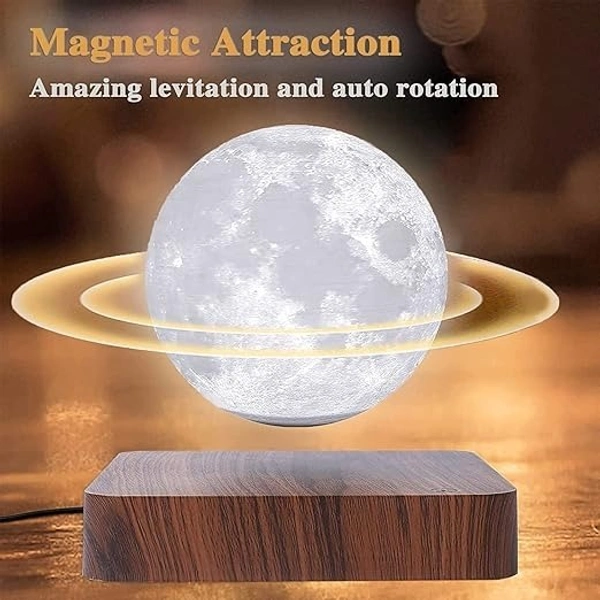 Citaaz Levitating Moon Lamp, 5.5 Inch Magnetic Levitation Moon Light, Floating and Spinning Moon Light Spinning in Air - Night Lamp for Office, Home, Room Decor,Natural