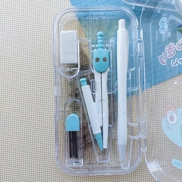 All-in-One Geometry Set Compass Set with Pencil, Triangles & More