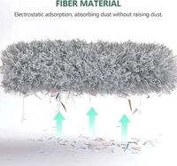 NAARI VILLA Spider Web, Cobweb, Ceiling Fan, Roof, Car Cleaner Telescopic Duster with 8 Feet Long Heavy Steel Rod (Grey), Useful Product for Home, Office, Restaurant and Banquet Halls