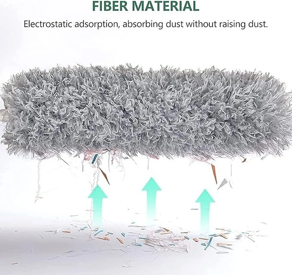 NAARI VILLA Spider Web, Cobweb, Ceiling Fan, Roof, Car Cleaner Telescopic Duster with 8 Feet Long Heavy Steel Rod (Grey), Useful Product for Home, Office, Restaurant and Banquet Halls