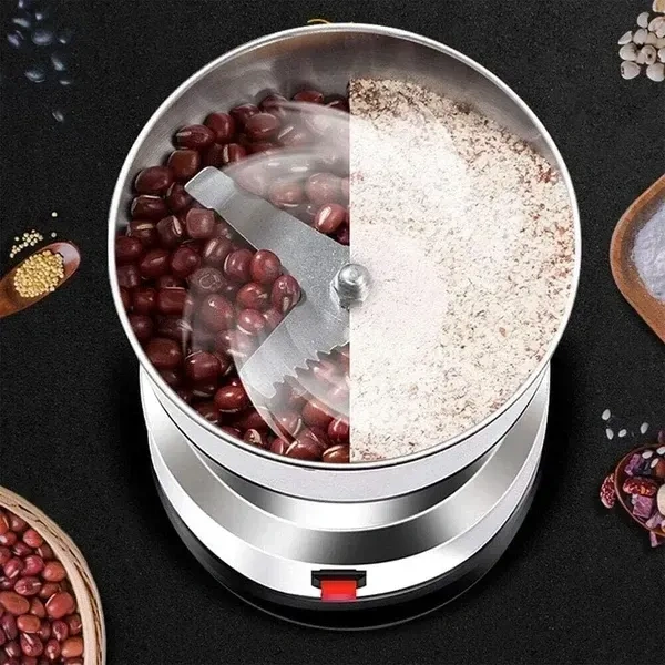 Nima Stainless Steel Multifunctional Electric Grinder & Coffee Maker - Mini Spice, Coffee, and Masala Grinder for Beans, Nuts, and Grains - Household Mixer Grinder (Silver)
