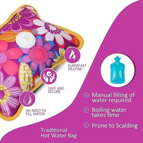Ross Heating Bag, Hot Water Bags for Pain Relief, Heating Pad-Heat Pouch Hot Water Bottle Bag, Electric Hot Water Bag, Heating Pad for Pain Relief (assorted)