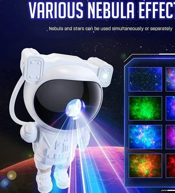 Desidiya® Astronaut Galaxy Projector with Remote Control - 360° Adjustable Timer Kids Astronaut Nebula Night Light, for Gifts,Baby Adults Bedroom, Gaming Room, Home and Party (Corded Electric)