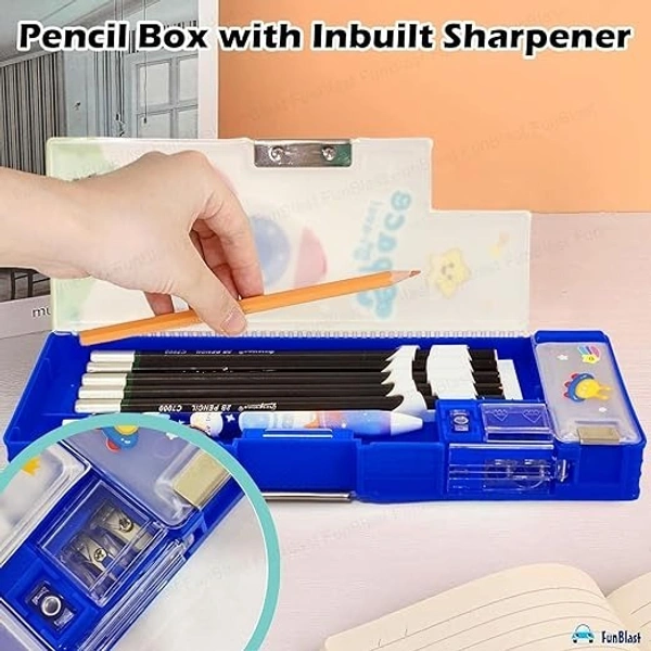 Geometry Box with Magnetic Lock Pencil Holder Pencil Case