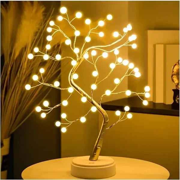 Tree Lamp for Baby Room Decor,Pearl LED Fairy Lights Spirit Tree,Bonsai Tree Light, LED Tree Lamp,Twinkling Tree Light Decoration for Room,Wedding,Bedroom,Gifts (36 LED Pearl) Plastic