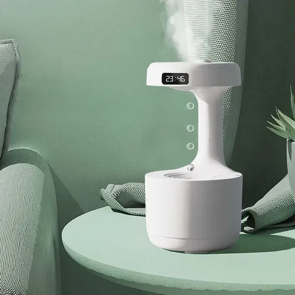 Raptas (Only 15 Year Warranty) The Floating water machine, or anti-gravity humidifier 2024 Upgrade Cool Mist Desktop with LED Clock Display, Auto Shutdown Power-Off. 800 ml