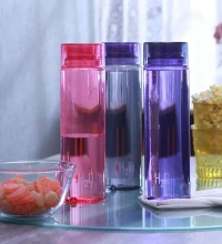 H2O Round Unbreakable Plastic Water Bottle | Lid is sealed by a silicone ring | Leak proof & break-proof | Best Usage for Office/School/College