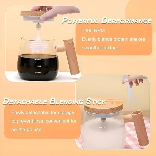 Self Stirring Electric Automatic Mixing Coffee Cup with Lid for Various Purposes Coffee/Milk/Juice/Protein Powder at Home/Office/Travel. (400 ml)