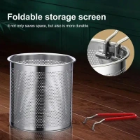 DAYANIDHI Small Deep Frying Pot with Strainer Basket | 1200ml Stainless Steel Pan with Handle | Ideal for Frying French Fries/Chicken Wings/Shrimp/Fish/Boiling Butter/Sauce/Gravies/Pasta(1Piece)