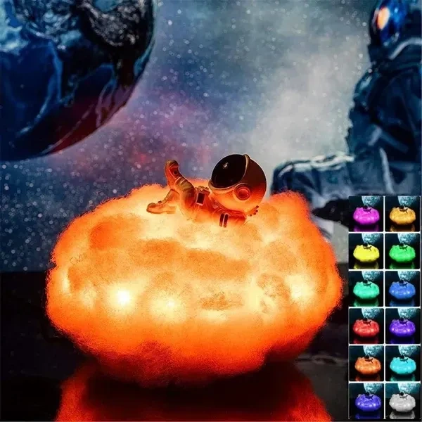 STYLO SWAG || Cloud Astronaut Light Fluffy Lamp 3D Light Cloud