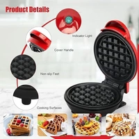 Mini Waffle Maker Machine 3 In 1 Waffle Iron Home Appliances Kitchen Easy To Clean, 4 Inch, Perfect For Breakfast,Dessert, Sandwich, Pan Cakes, Other Snacks - 350 Watts (Multicolored)